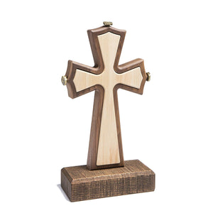 Cross Figure - Black Walnut & Curly Maple | Unity Cross – UnityCross